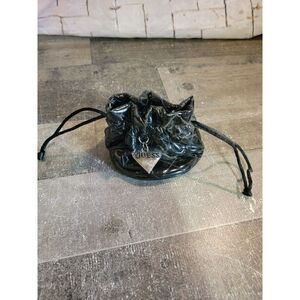 Mini guess black pull string bag‎ heart accessory